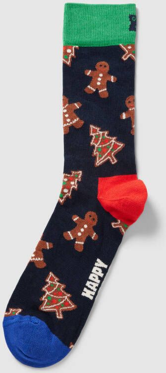 Happy Socks Sokken met motiefprint model 'Gingerbread Cookie'
