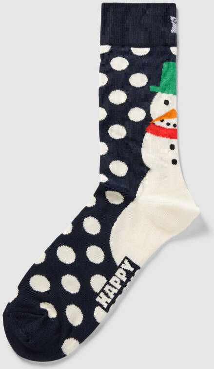 Happy Socks Sokken met motiefprint model 'Jumbo Snowman'
