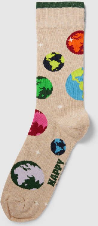Happy Socks Sokken met motiefprint model 'Planet Earth'