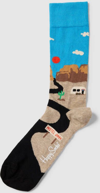 Happy Socks Sokken met motiefprint model 'Roadtrip'