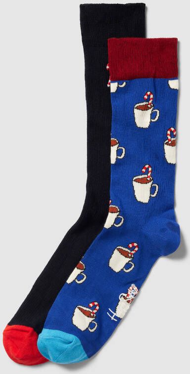 Happy Socks Sokken met motiefprints in een set van 2 paar