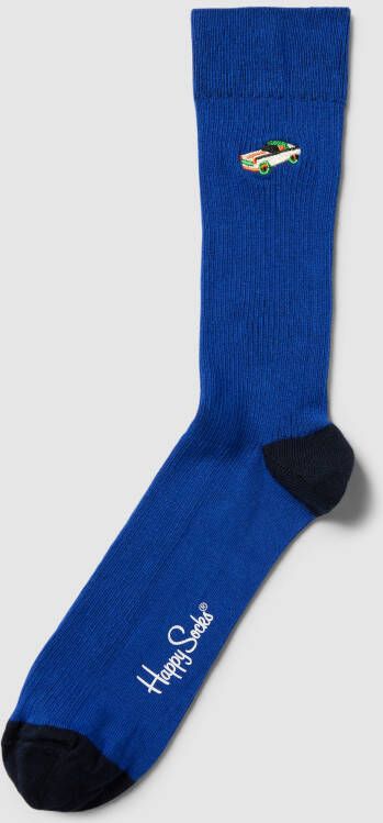 Happy Socks Sokken met motiefstitching model 'Car'