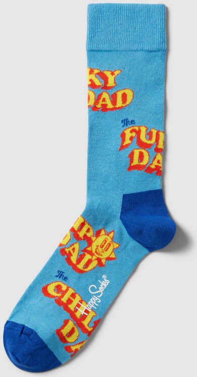 Happy Socks Sokken met statementprint model 'Number One Dad'