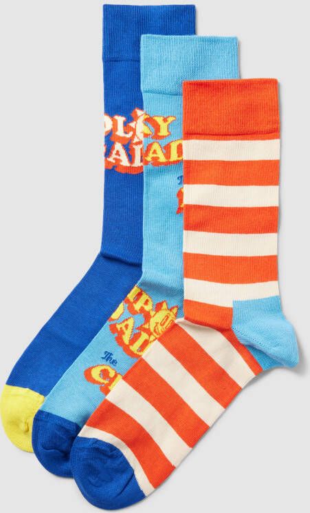 Happy Socks Sokken met stretch in een set van 3 paar model 'Father Of The Year'