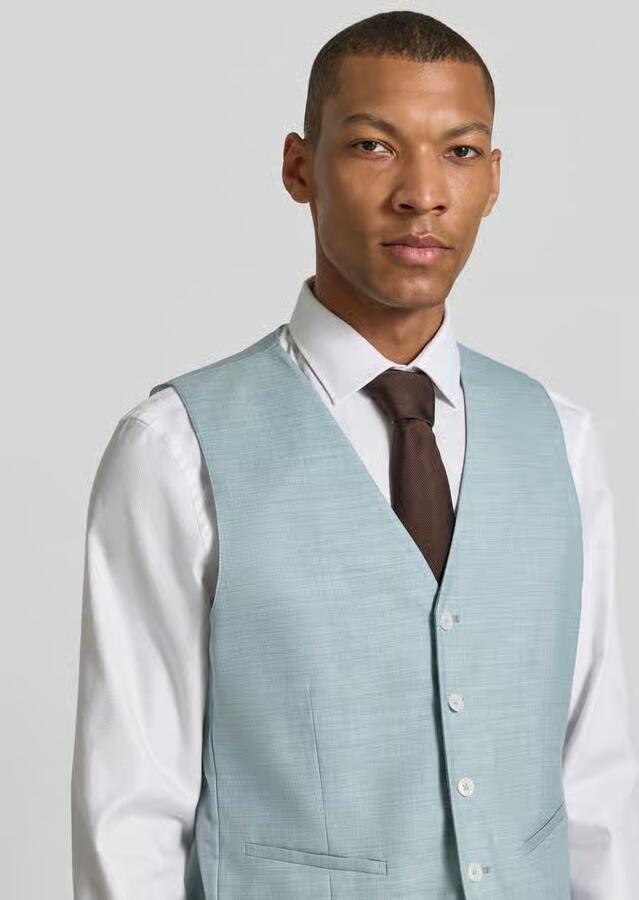 HECHTER PARIS Gilet met V-hals en paspelzakken