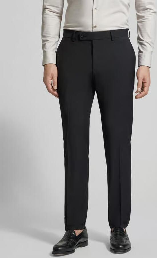 HECHTER PARIS pantalon van scheerwolmix met persplooien - Foto 3