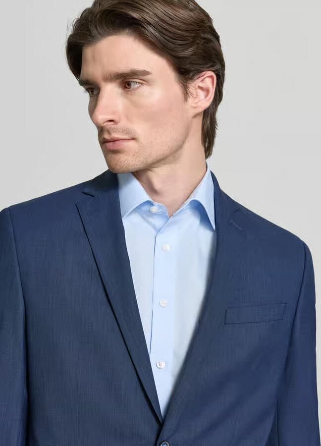 HECHTER PARIS Regular fit colbert met scheerwol-aandeel