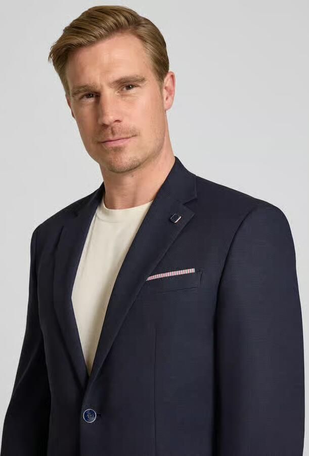 HECHTER PARIS slim fit 2-knoops colbert met klepzakken