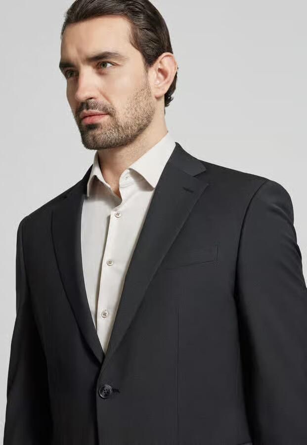 HECHTER PARIS slim fit 2-knoops colbert met klepzakken