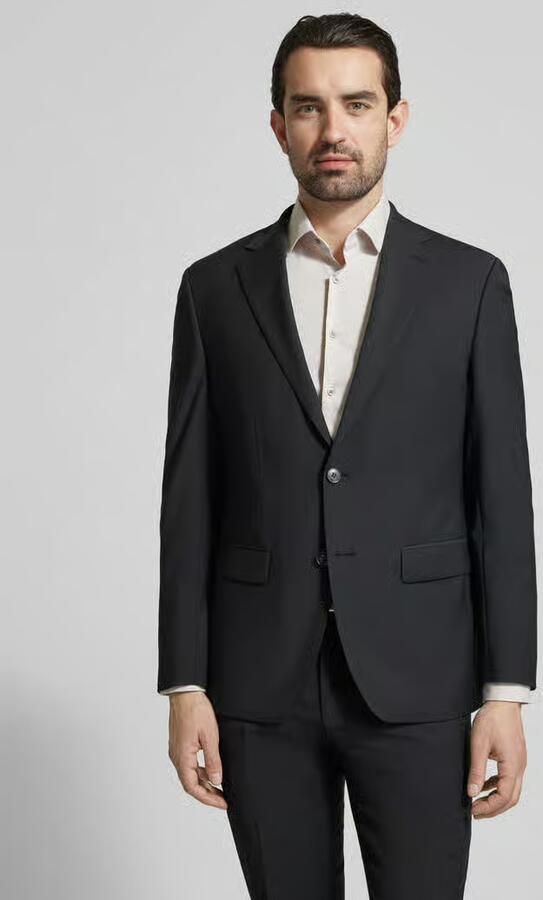 HECHTER PARIS slim fit 2-knoops colbert met klepzakken - Foto 3