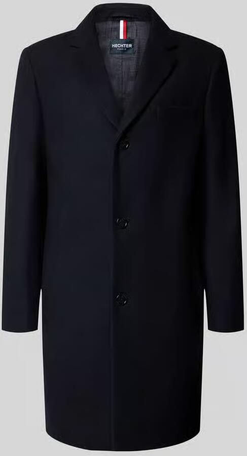 HECHTER PARIS Slim Fit lange jas met reverskraag