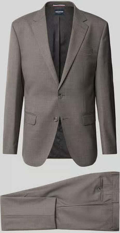 HECHTER PARIS Slim fit pak van scheerwolmix