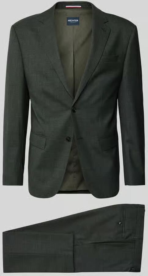 HECHTER PARIS Slim fit pak van scheerwolmix