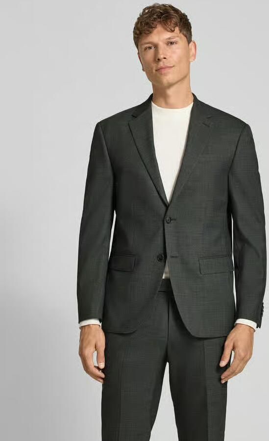 HECHTER PARIS Slim fit pak van scheerwolmix - Foto 3