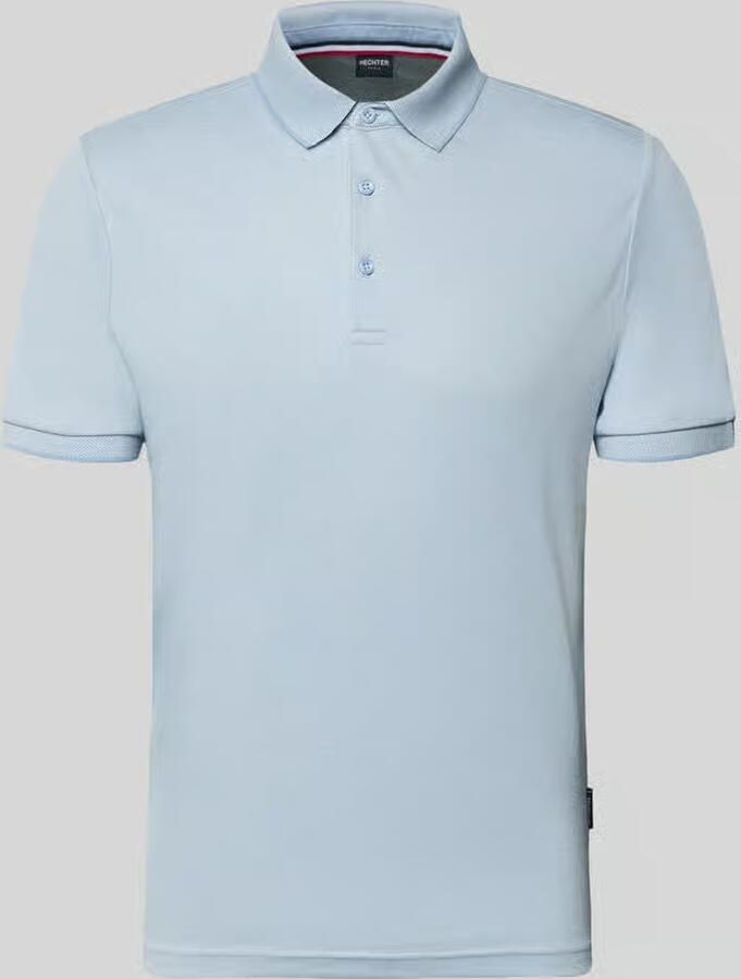 HECHTER PARIS slim fit poloshirt met labeldetail