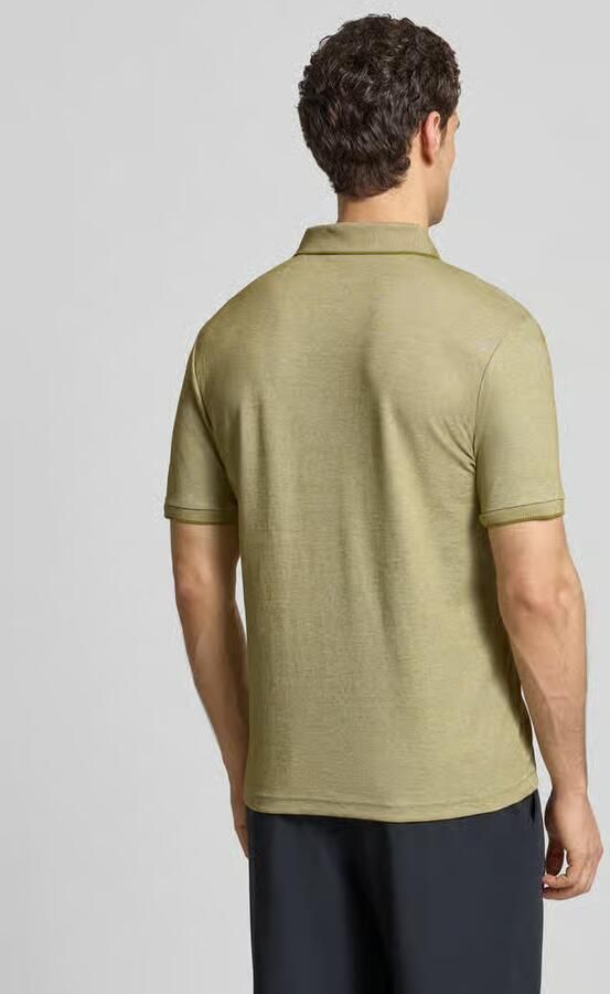 HECHTER PARIS slim fit poloshirt met labeldetail