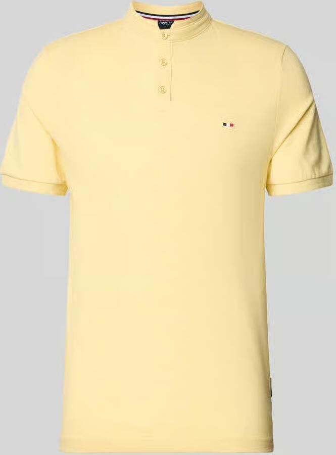 HECHTER PARIS slim fit poloshirt met opstaande kraag