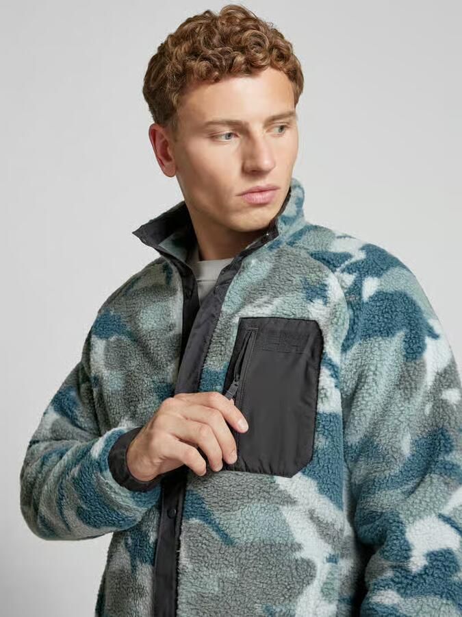 Helly Hansen Sherpa jacket met borstzak model 'Panorama Printed Pile'