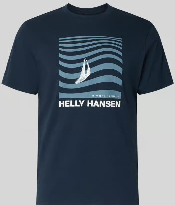 Helly Hansen t-shirt met logo- en motiefprint model 'SHORELINE' - Foto 2