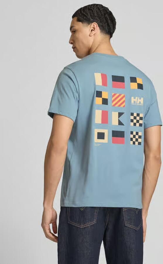 Helly Hansen t-shirt met logo- en motiefprint model 'SHORELINE' - Foto 3