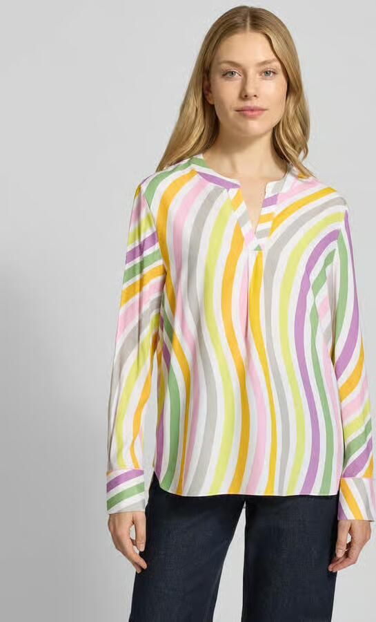 HERZENS Blouse met lange mouwen van zijdemix - Foto 2