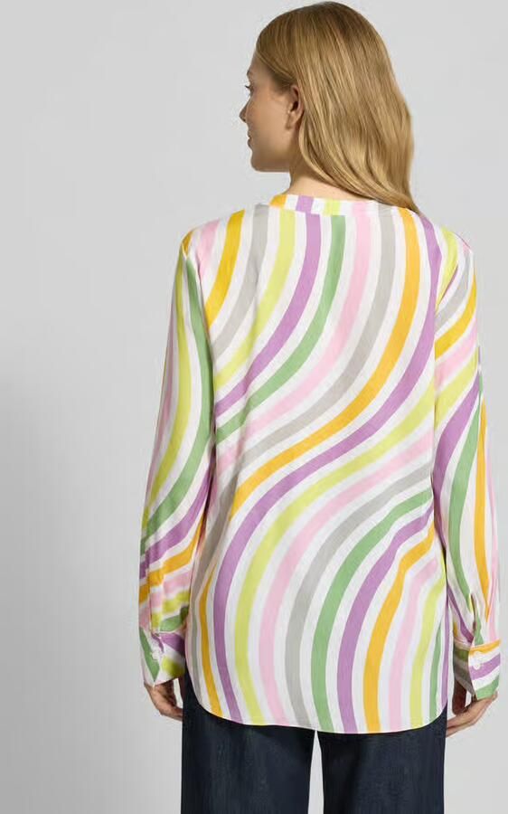 HERZENS Blouse met lange mouwen van zijdemix