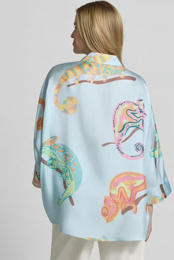 HERZENS Blouse met overhemdkraag en 3 4-mouw - Foto 3