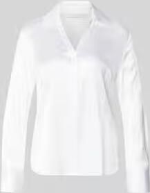HERZENS Blouse van satijn met V-hals