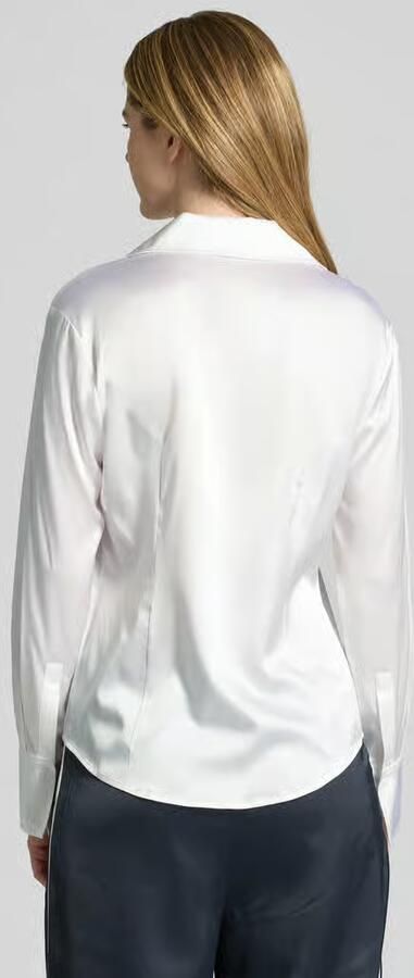 HERZENS Blouse van satijn met V-hals - Foto 3