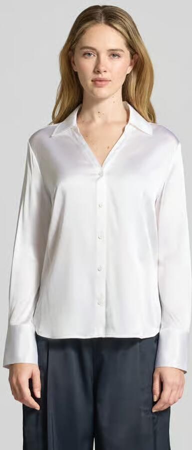HERZENS Blouse van satijn met V-hals - Foto 2