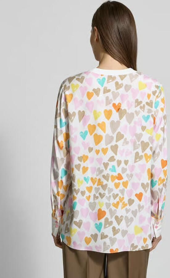 Herzensangelegenheit Blouseshirt van een mix van zijde en elastaan