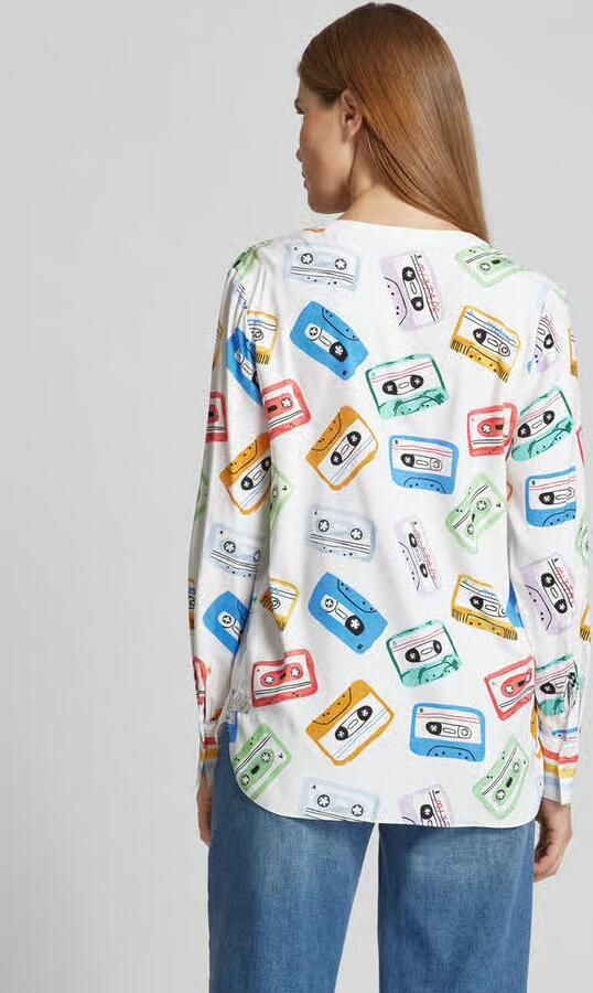 Herzensangelegenheit Blouseshirt van een mix van zijde en elastaan
