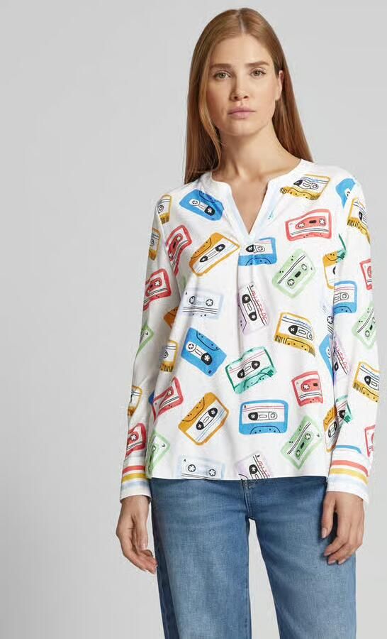 Herzensangelegenheit Blouseshirt van een mix van zijde en elastaan - Foto 2