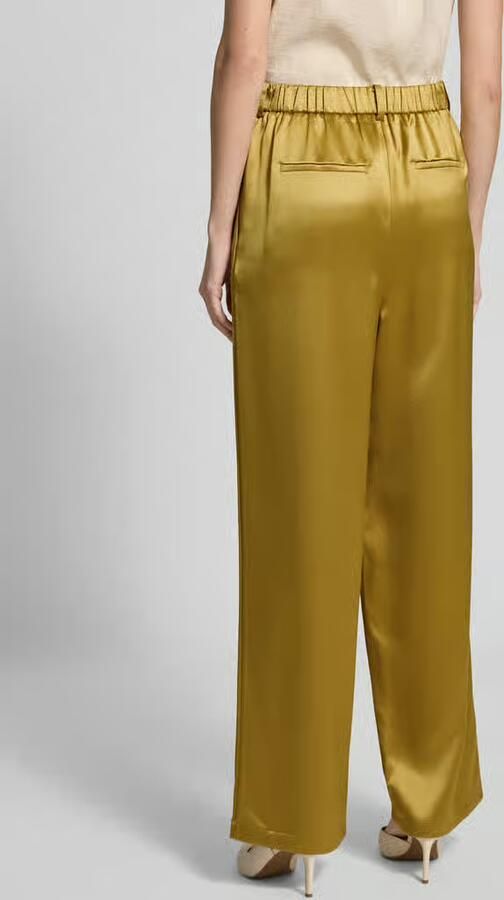 Herzensangelegenheit Broek met wijde pijpen en plooien