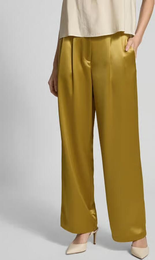 Herzensangelegenheit Broek met wijde pijpen en plooien - Foto 2