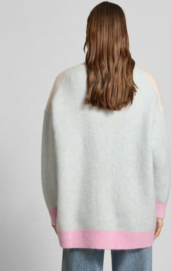 HERZENS Cardigan van wolmix met V-hals en knoopsluiting