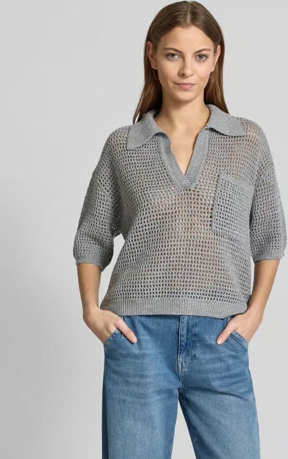 Herzensangelegenheit Gebreide pullover met borstzak - Foto 2
