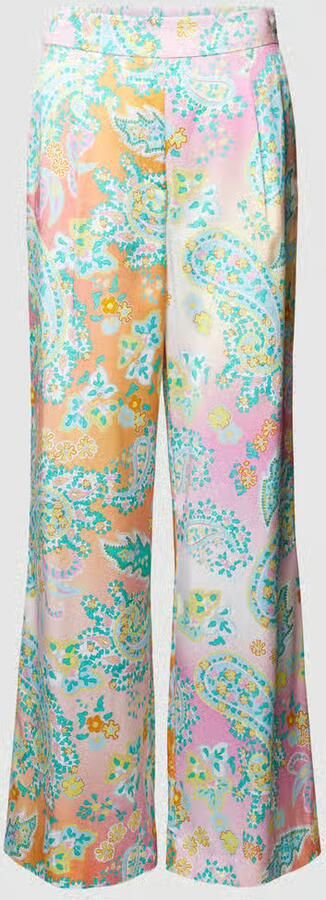 Herzensangelegenheit Stoffen broek met paisleymotief - Foto 4