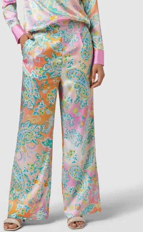 Herzensangelegenheit Stoffen broek met paisleymotief - Foto 3
