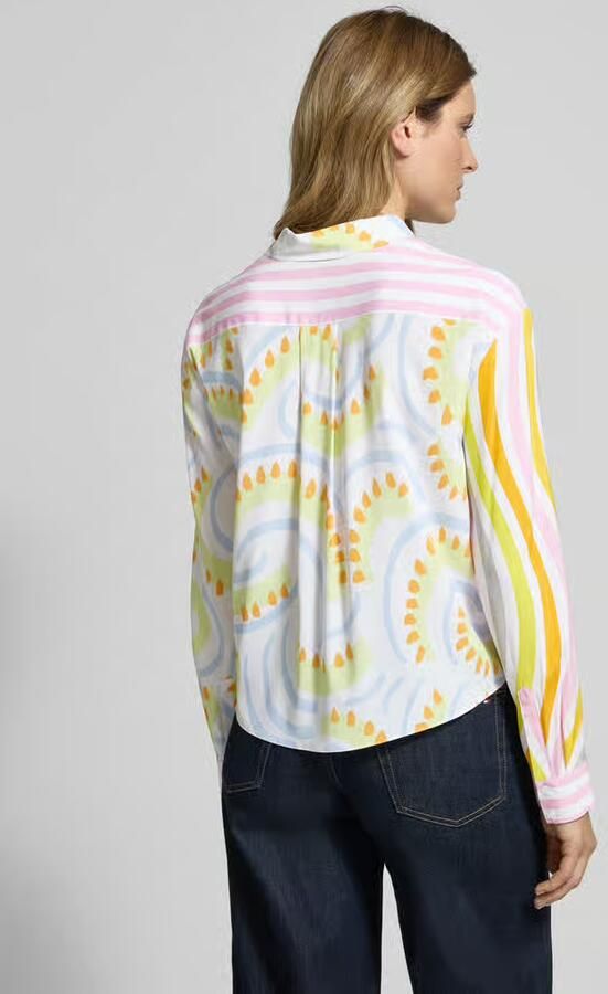 HERZENS Overhemdblouse van zijdemix