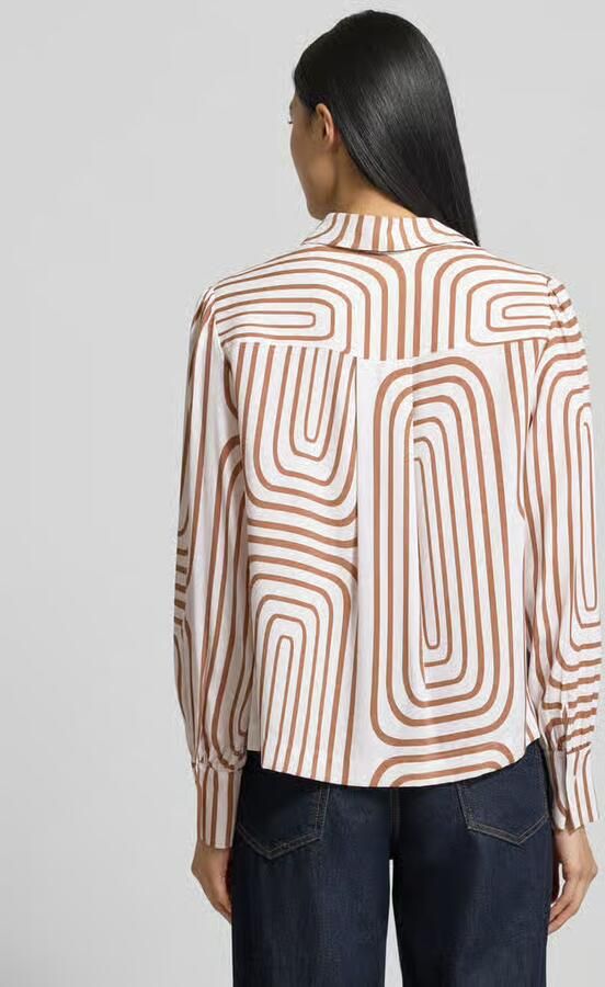 HERZENS Overhemdblouse van zijdemix