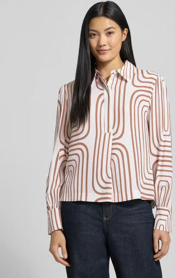 HERZENS Overhemdblouse van zijdemix - Foto 2