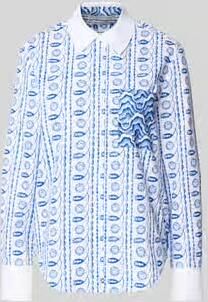 HERZENS Regular fit blouse in all-over look met borstzak