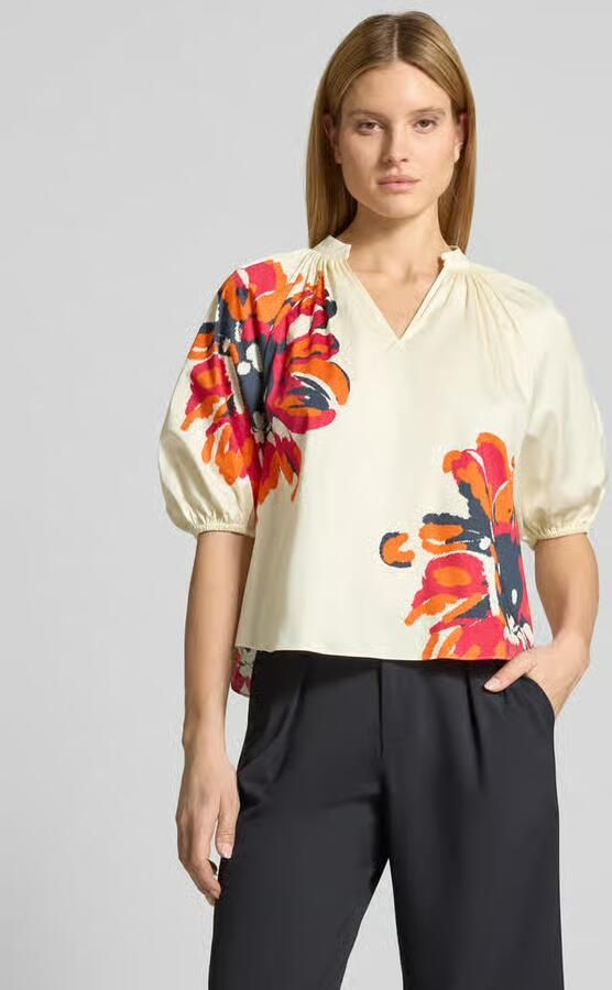 HERZENS Relaxed fit blouse met tuniekkraag en 1 2-mouwen - Foto 3