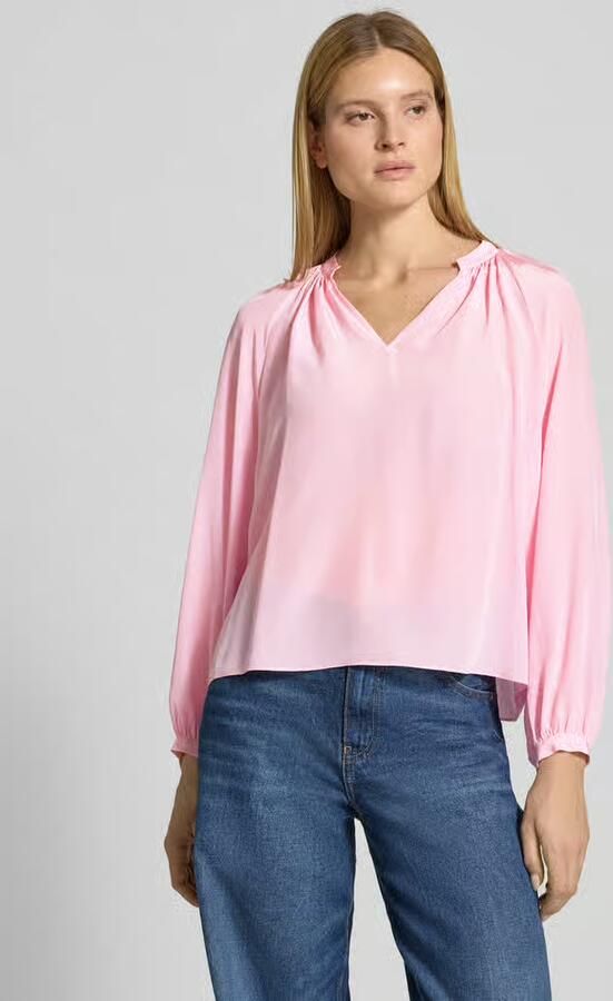 HERZENS Regular fit blouse met V-hals - Foto 3