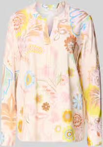 HERZENS Regular fit Blouse van Mix van zijde en elastaan