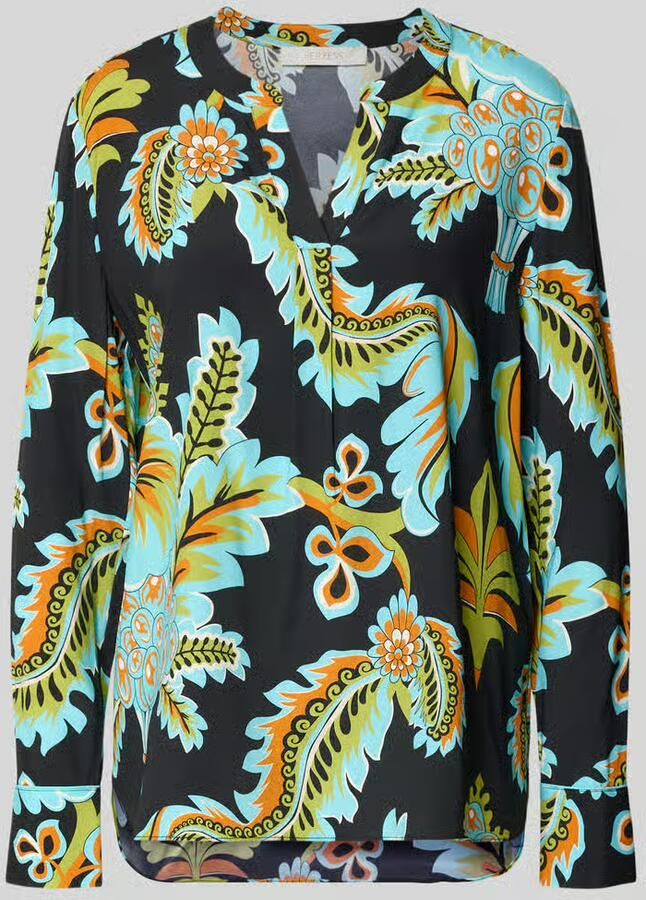 HERZENS Regular fit Blouse van Mix van zijde en elastaan
