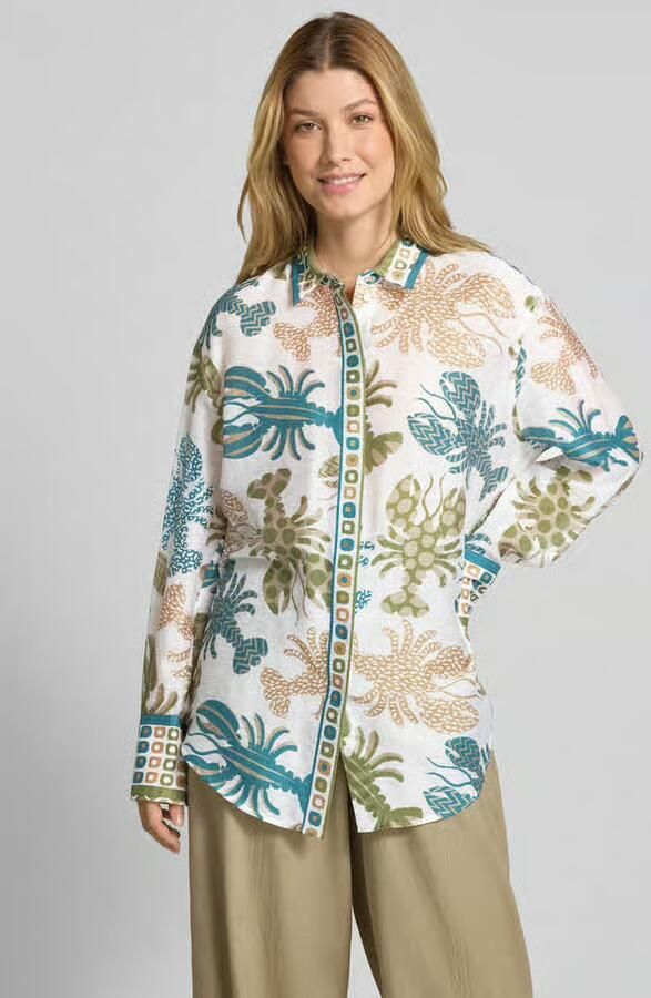 Herzensangelegenheit Regular fit blouse met blinde knoopsluiting - Foto 2