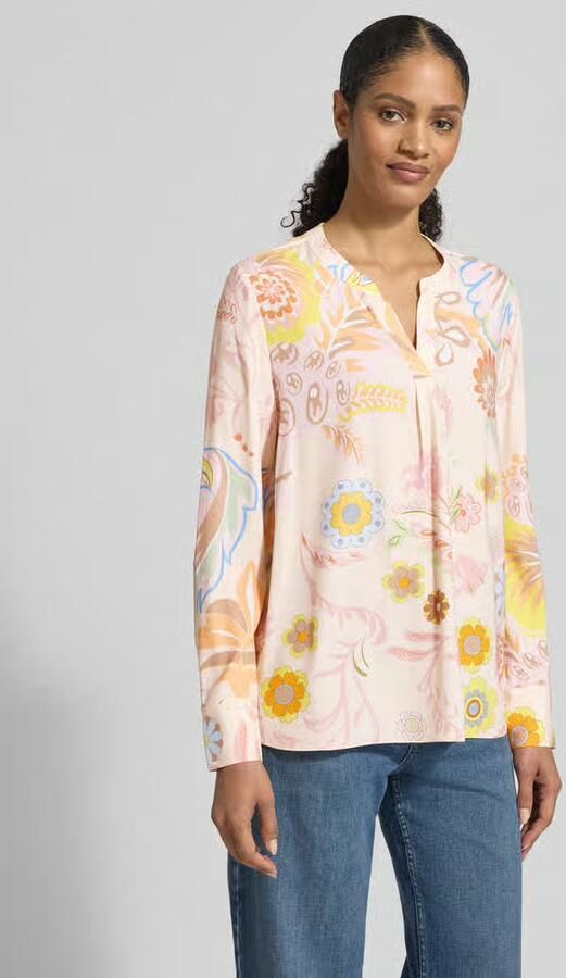 HERZENS Regular fit Blouse van Mix van zijde en elastaan - Foto 3
