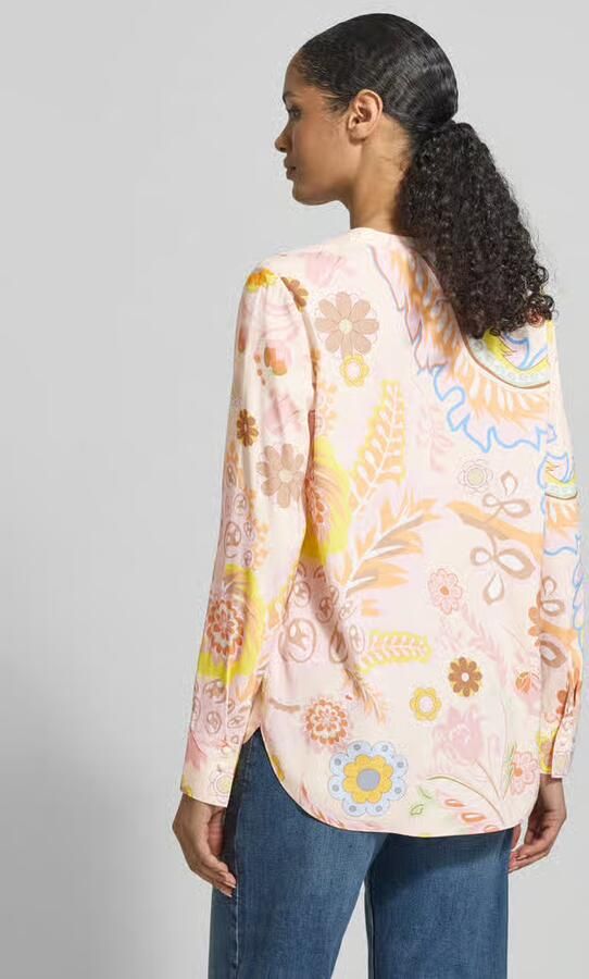 HERZENS Regular fit Blouse van Mix van zijde en elastaan - Foto 2